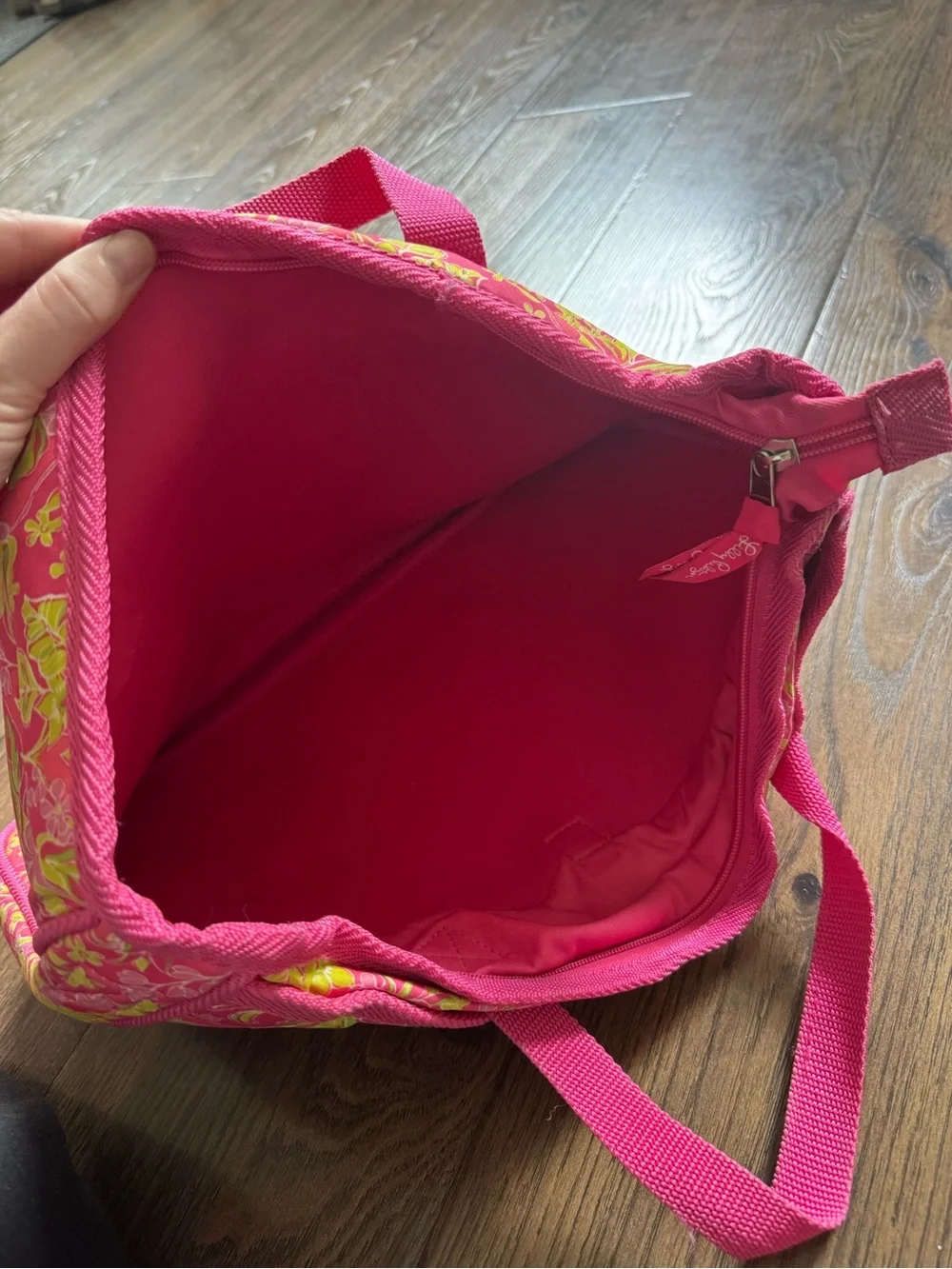 Lilly Pulitzer Pink and Lime Floral Tote